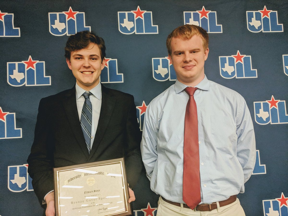 debate_khs's tweet photo. Super excited about Mark and Ethan breaking to day 2 of UIL Policy Debate State Meet! #scholarships https://t.co/TwB1tHfhpF