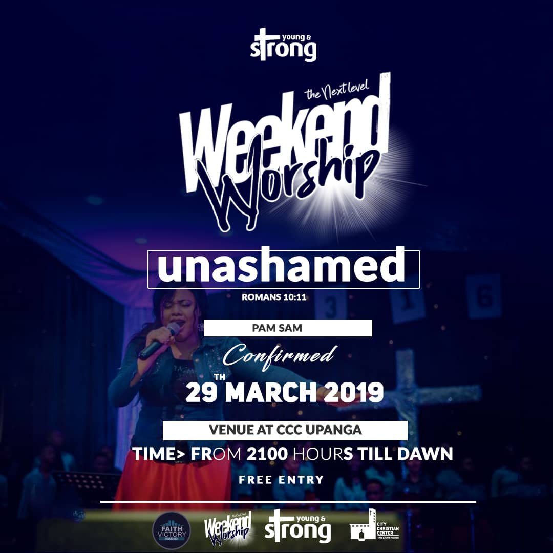 weekendworship's tweet photo. Pam Sam #confirmed
•
Weekend Worship (29th March)
UNASHAMED - Romans 10 : 11
•
#weekendworship #unashamed #cccupanga https://t.co/Gql585kFou