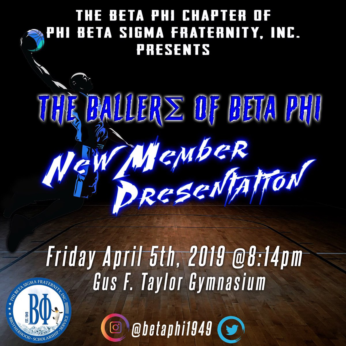 BetaPhi1949's tweet photo. The BallerΣ Of Beta Phi Will Be Invading The Fleet Center 🔵🤘🏽
When: April 5, 2019 📆
Location: 📍TexaΣ College CampuΣ
Where: GuΣ F. Taylor GymnaΣium 🏀
FREE ΣPRING 19... Its Beta Phi Till We Die 🗣🗣 #TexasCollege #PhiBetaSigma #MabSquad #GoMab #PeguinChapter https://t.co/5B2lsa5YX6