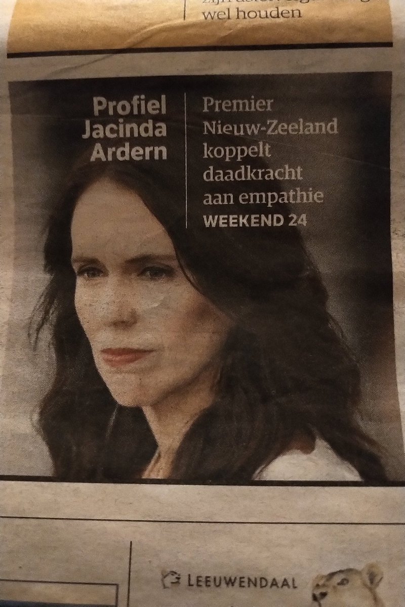 Treffende kop van <a href="/nrc/">NRC</a> bij stuk over premier Jacinda Ardern van Nieuw-Zeeland. Met 'daadkracht' en 'empathie' combineert zij masculiene en feminiene leiderschapskwaliteiten. Ze laat daarmee een mooi alternatief zien voor het ideaal-beeld van de masculiene leider. #leiderschap