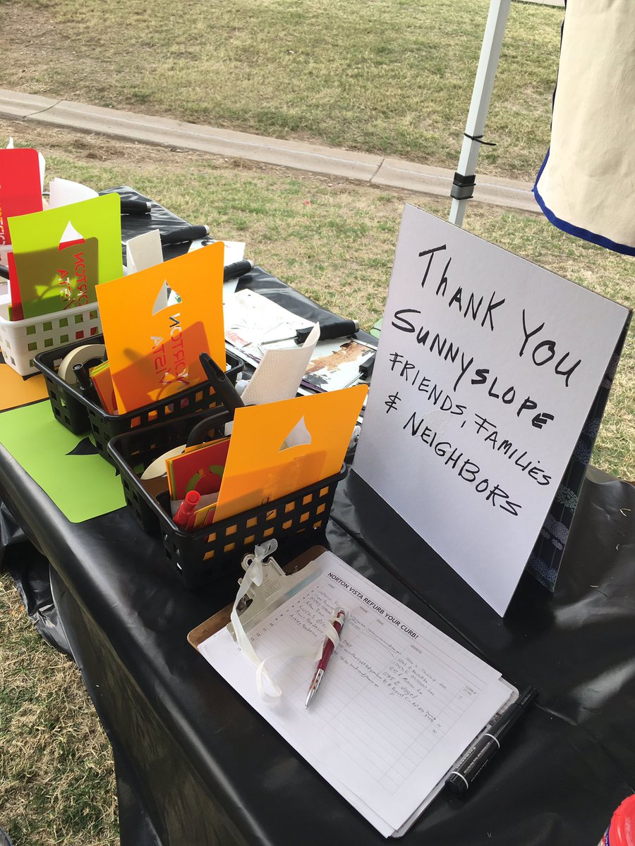 loveyrblockPHX's tweet photo. Norton Vista Neighborhood Association’s LYB project is underway! #CurbPainting #CurbNumbers #MessageBoards 💙☀️ https://t.co/34AYCbod1K