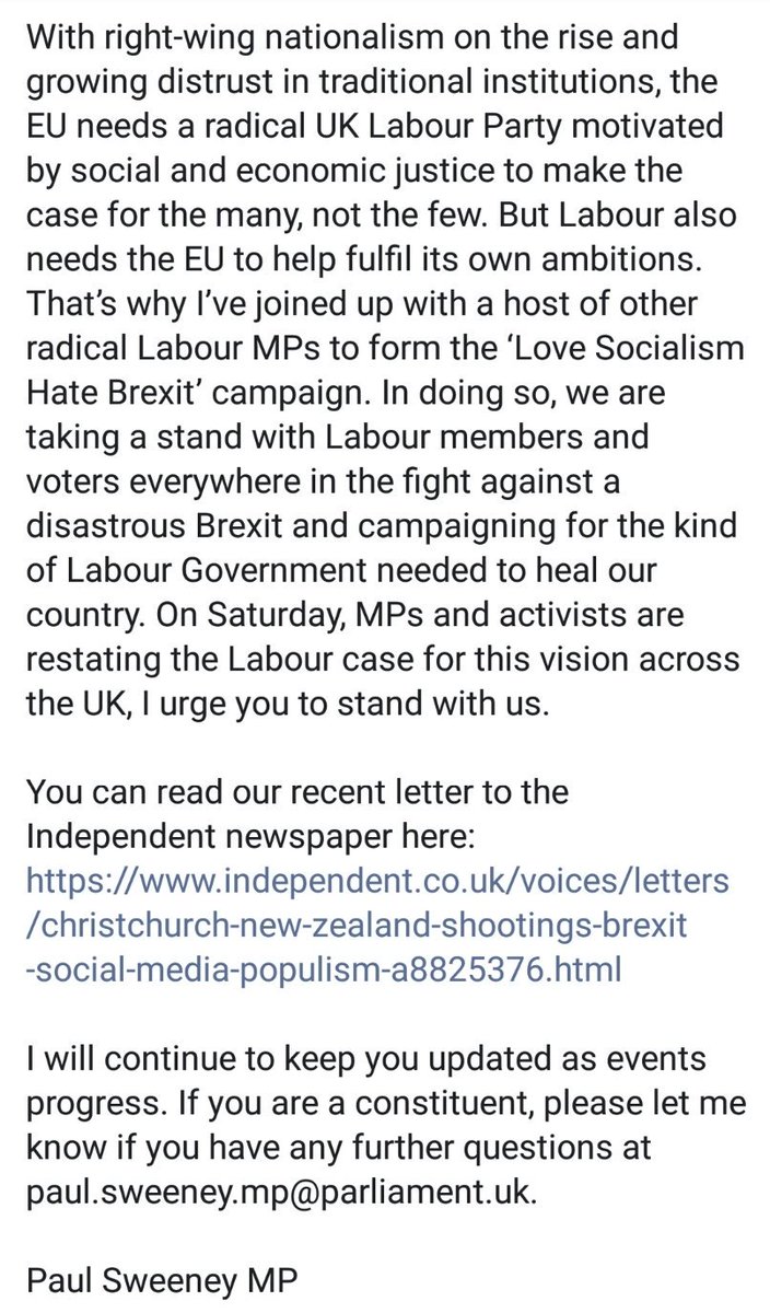 I will be voting for a confirmatory referendum in the House of Commons next week, based on the #KyleWilson amendment, so that the British people can finally decide between leaving with a deal or remaining in the EU. Read my full letter to my constituents below. #PutItToThePeople