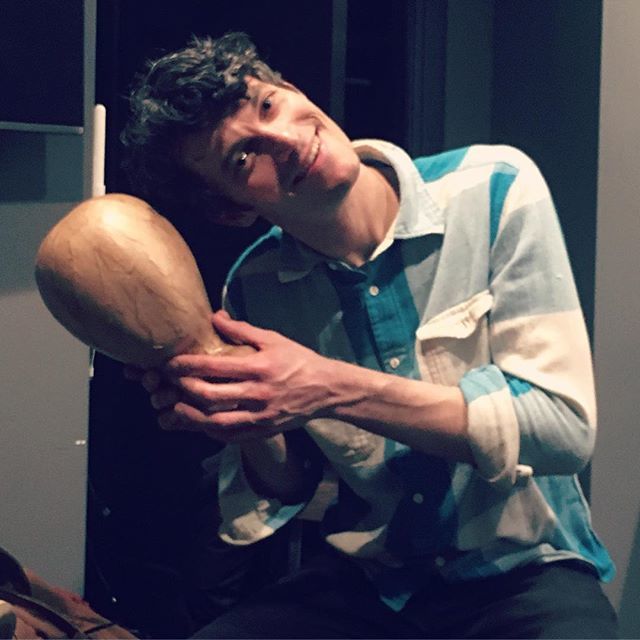 robflax's tweet image. This is my bandmate and dear friend Avi, the mastermind behind @billywylder. He’s pictured here with a mannequin head we found backstage in Portsmouth yesterday. Come see us tonight in Portland at @theapohadion! #doublestuffed #springbreaktour #mannequin… ift.tt/2TYYDG3