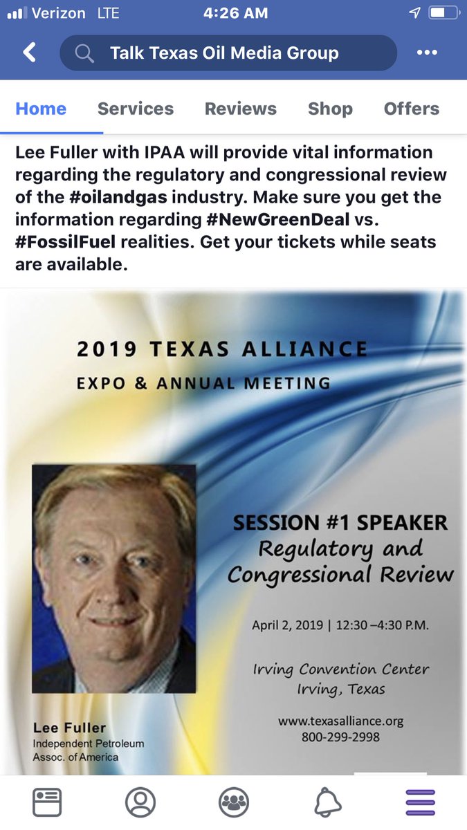 TalkTexasOil's tweet photo. Our @facebook posts! #leefuller @IPAAaccess from a national perspective it takes advocacy at the #txlege AND Washington DC! #GreenNewDeal so interesting. Register https://t.co/lpjeyBF53F #texasfuelstheworld https://t.co/awAHEY9gni
