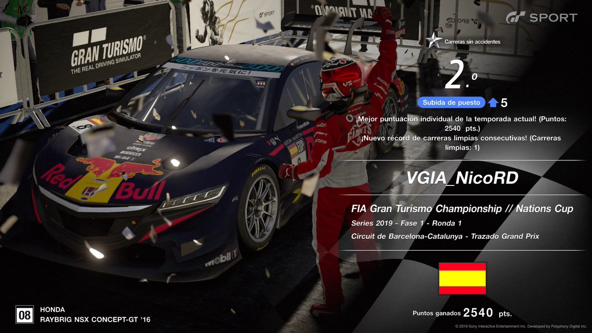 Contento con el inicio de la copa de naciones, una combinación que no me llamaba mucho y no me encontraba muy cómodo, pero al final P2 tras un final caótico. Enhorabuena a @HnosBrea que fue el ganador de la carrera. A por Dragón Trail