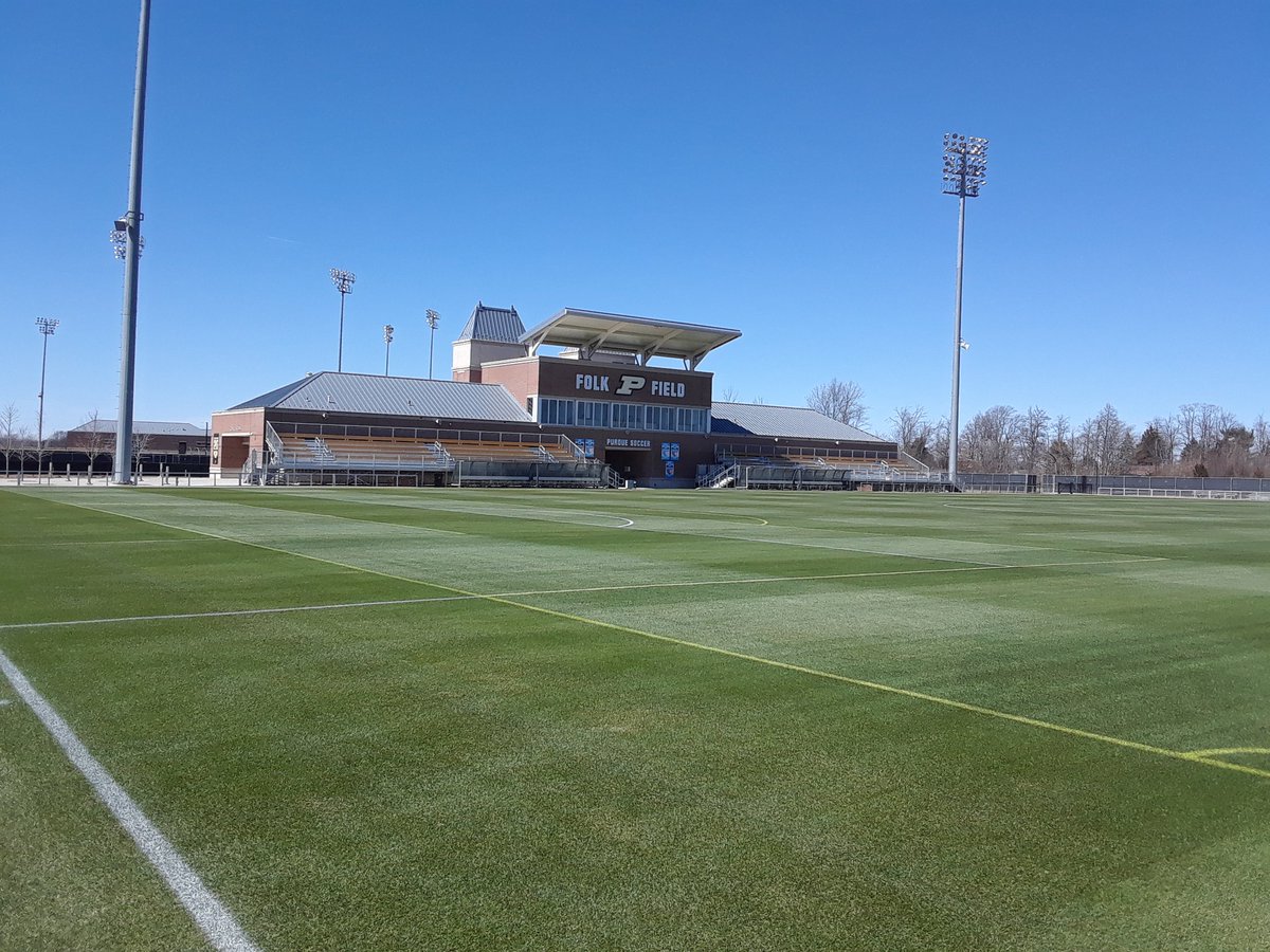 lievense_nick's tweet photo. Game Day! Quick mow this afternoon and we're all set for @PurdueSoccer first spring match at #FolkField vs Notre dame. #Sportsturf #BoilerUp https://t.co/3zcDoHfxJy