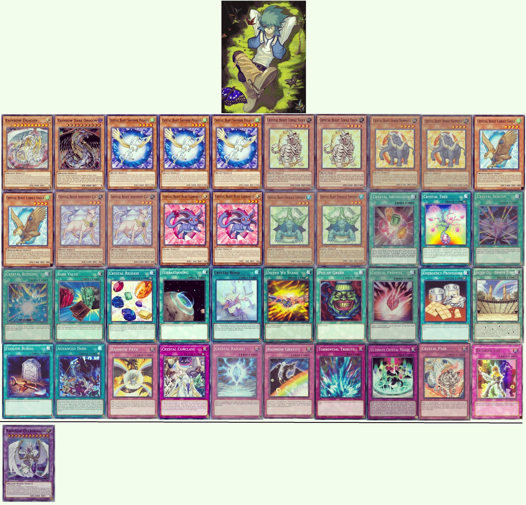 Yugioh Competitive Deluxe Crystal Beast Jesse Anderson Deck Extra Deck Individual Yu Gi Oh Cards Toys Hobbies