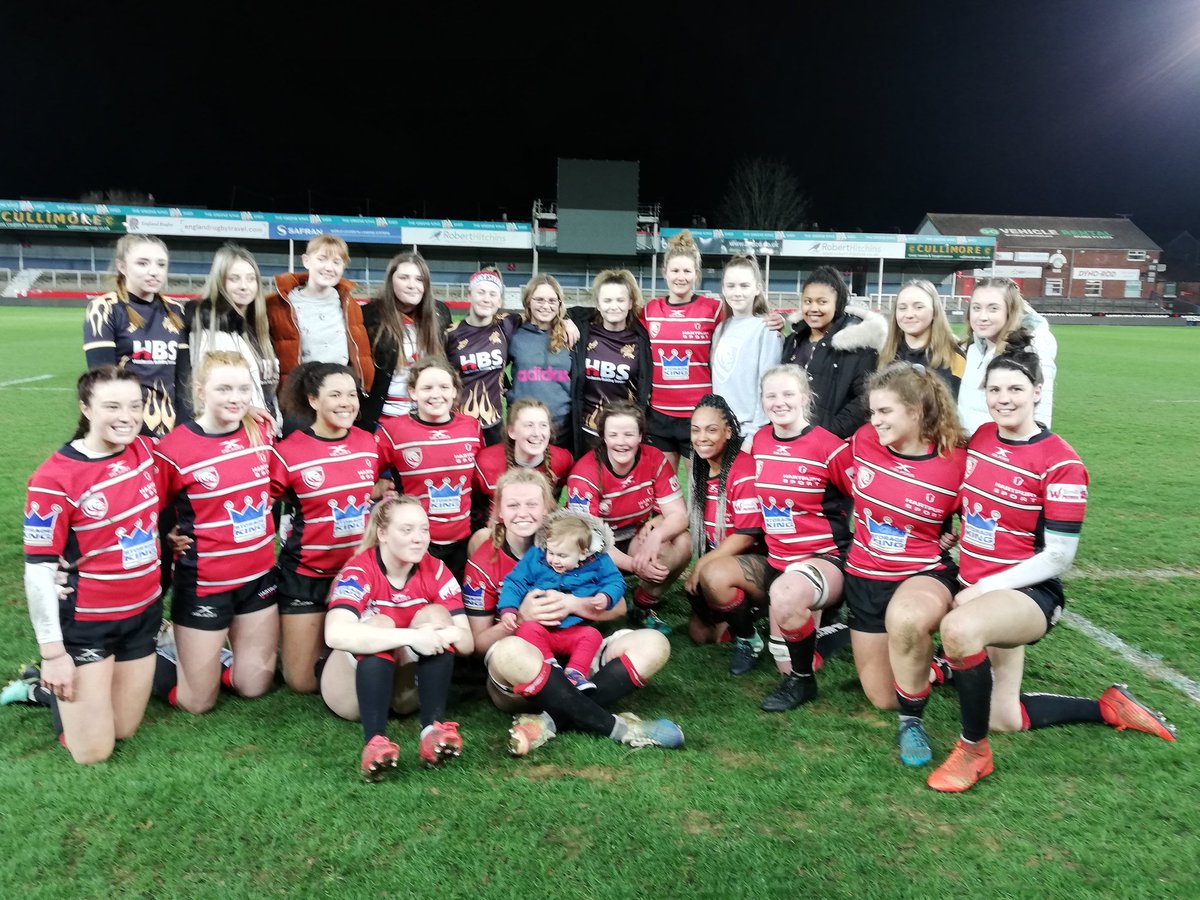 hrfc_girls's tweet photo. #Hucclewick Girls meeting the @Glos_PuryWRFC ladies. Proud to have been part of the Guard of Honour &amp; ball girls for the game. Thank you for the opportunity 🏉 #MakingMemories #girlsrugby @Premier15s @HucclecoteRFC @PainswickRFC @GlosGirlsCan @GRFUrugby @swsportsnews https://t.co/S1OkeeN5wm