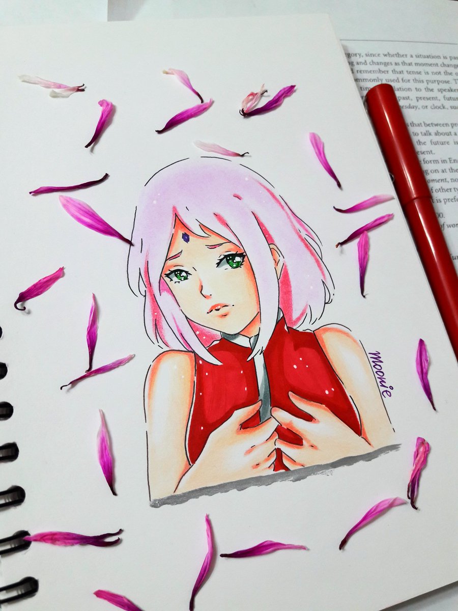 Mooniedraw's tweet photo. My favorite #SakuraHaruno from #Naruto https://t.co/CAWH7EAvtr