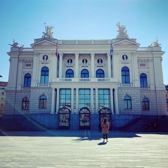 Zürich Opera House, home of the Zürich Opera since 1891. Pensive woman included by mistake...but oh hey there artistic snapshot 👋🏼🤣 ift.tt/2OmKGMT