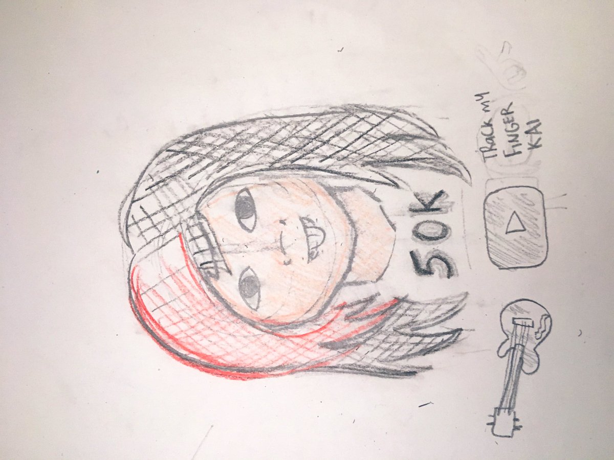 #Kai50k Congrats on 50k @KaiRossBest ! I suck at art but I tried :^)