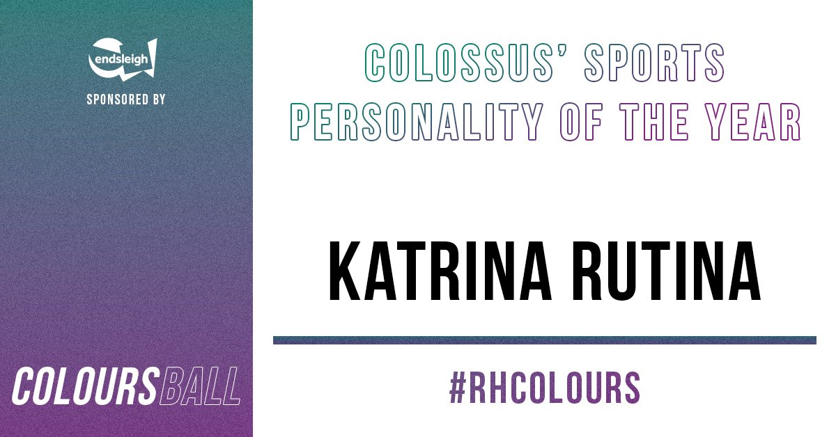 We're thrilled to announce Katrina Rutina (<a href="/RH_Cheerleading/">Royal Holloway Cheerleading and Dance</a>) is Colossus' Sports Personality of the Year for 2018/19! 🥇👏🐻💚💜 #RHColours🏆