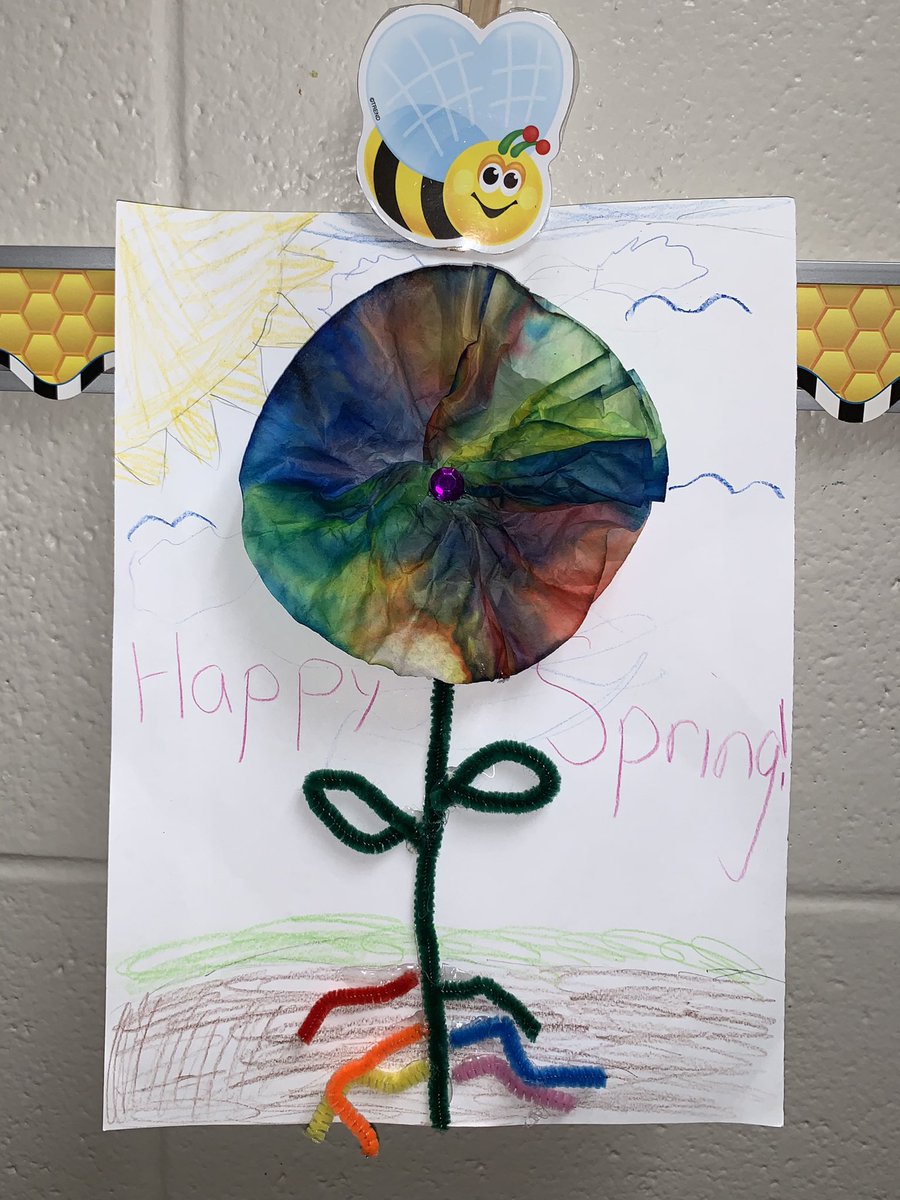 STEAMLabESE's tweet image. 2nd grade colored coffee filters to change primary colors into secondary colors causing a change in physical properties. They used them to create beautiful spring flowers and then labeled the parts of a plant on the back! #eseSOAR #STEAMlab #HappySpring @HumbleISD_ESE