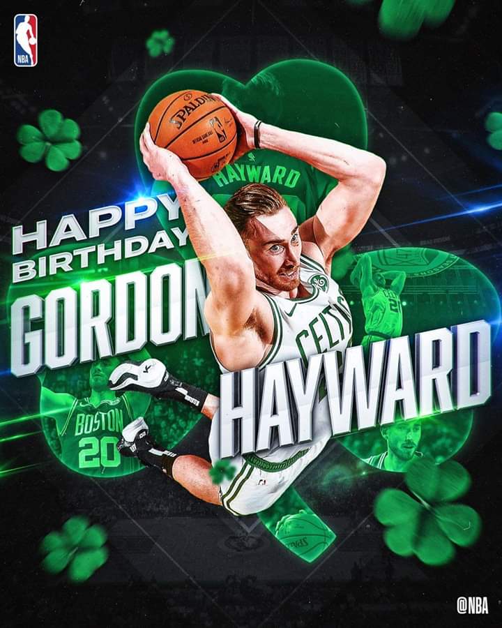 Join us in wishing Gordon Hayward of the Boston Celtics a HAPPY 29th BIRTHDAY! 