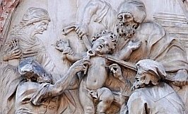 TempusFugit4016's tweet photo. St. Simon of Trent -  2 year old  boy tortured to death by the Jews in 1475. 

"They killed the little boy Simon, in order to obey rabbinical religious laws: their motive being to serve as most wicked piety and devotion by obtaining Christian blood for celebrating Passover." https://t.co/WFIfnrjyEE