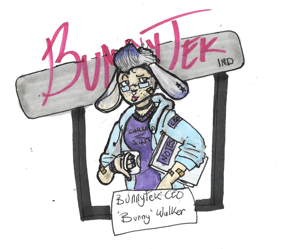 BunnyWalker12's tweet photo. Hey look, it's totally not me! Drew this while waiting for something to do. Enjoy! https://t.co/65CUtySFwQ
