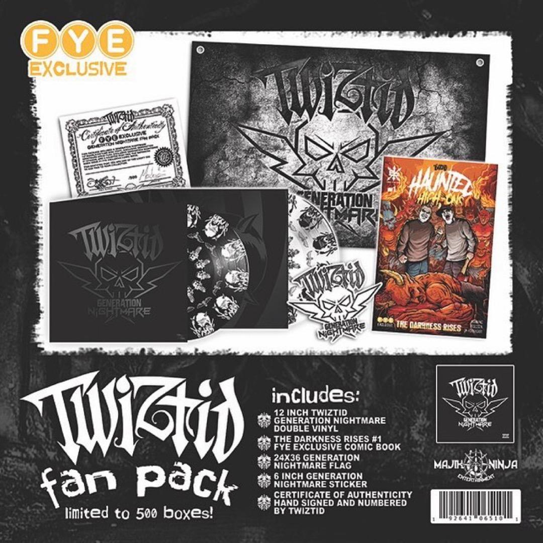 This one goes out to our fellow <a href="/tweetmesohard/">Twiztid</a> fans! Generation Nightmare Fan Packs are coming soon! #Twiztid

Pack includes exclusive vinyl, graphic novel, sticker, flag, and signed certificate of Authenticity. 

Limited to 500 copies! Pre-order here 👉 fal.cn/i7TA
