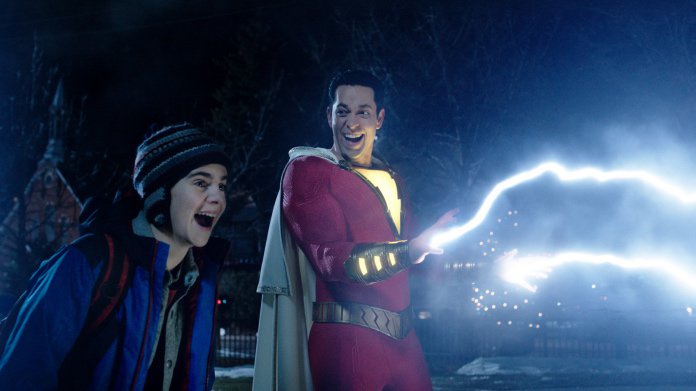 Critticks's tweet photo. #Shazam: The #DCEU gets its best movie yet and a “fresh, fun superhero” in Zachary Levi, who headlines a big-hearted comic book  adventure. FULL REVIEW: 

https://t.co/4Str41OSoh https://t.co/LYHHAniL2T