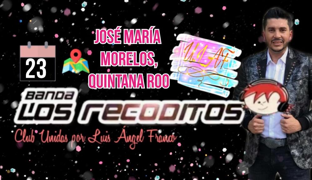 UnidasClub's tweet photo. ⚠️ ATENCIÓN ⚠️ José María Morelos, Quintana Roo se llegó el día‼️ Sábado 23 de marzo
@BANDARECODITOSS presentes con ustedes 
Ven y disfruta sus éxitos, incluidos los de su álbum #LosGustosQueMeDoy 🎼
#NoLeHagoFalta🎙
#TeDaránGanasDeVerme🎶
@UnidasClub
@flacorecoditos https://t.co/D39sgKr5UZ