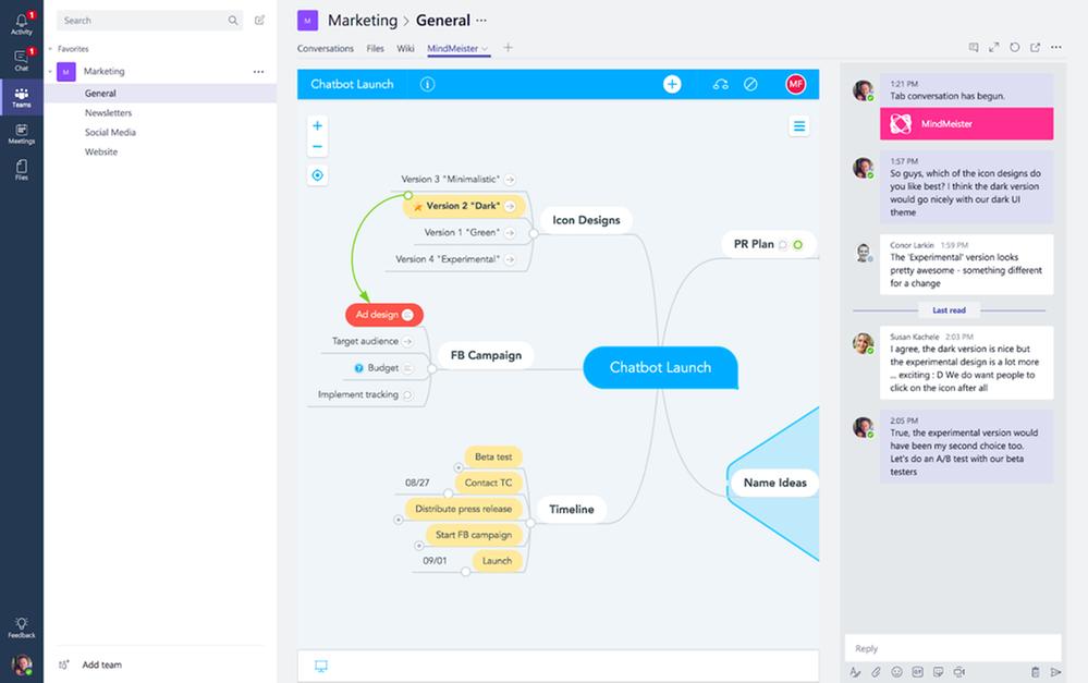 Create and manage @MindMeister mind maps in #MicrosoftTeams and turn your organization's ideas into visual project plans. msft.social/78Trox