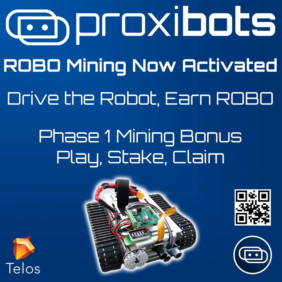 proxibots's tweet photo. ROBO Mining Now Activated - Come and drive the robot to mine ROBO tokens. Phase 1 Mining Bonus.  Play and Stake!

Competition coming soon for the EOS World Expo @EosWorldExpo 

@HelloTelos @infinitybloc @GoodBlockio @telosdac 

#eosio #telos @BuildOnTelos @builtoneosio https://t.co/OHG9H1HoyE