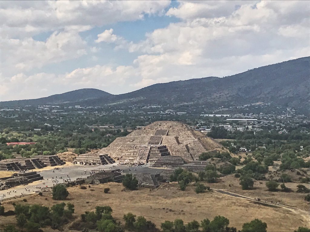 Decided to take the bus to #Teotihuacán which is an hour outside Mexico City. Really great seeing the ancient mesoamerican city. 
Entry was $3.84/person, round trip bus $5.47/person. (USD)