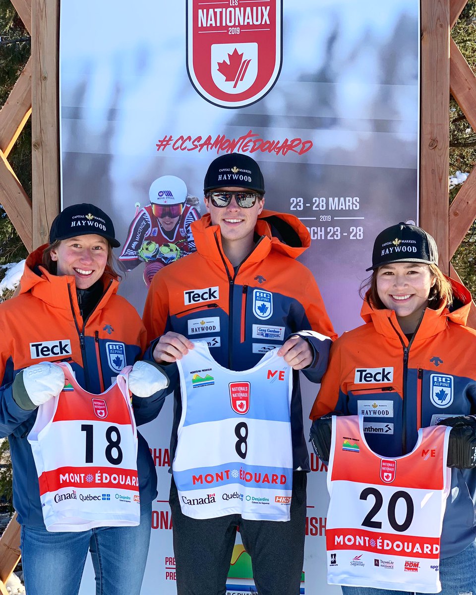 BCAlpine's tweet photo. The team hit the public bib draw to kick off Canadian Nationals week. Be on the lookout for the BCST all week on https://t.co/pGJ4lhAcXTโท๐จ #bcalpine #skiraceBC https://t.co/RSOAq9UUIC