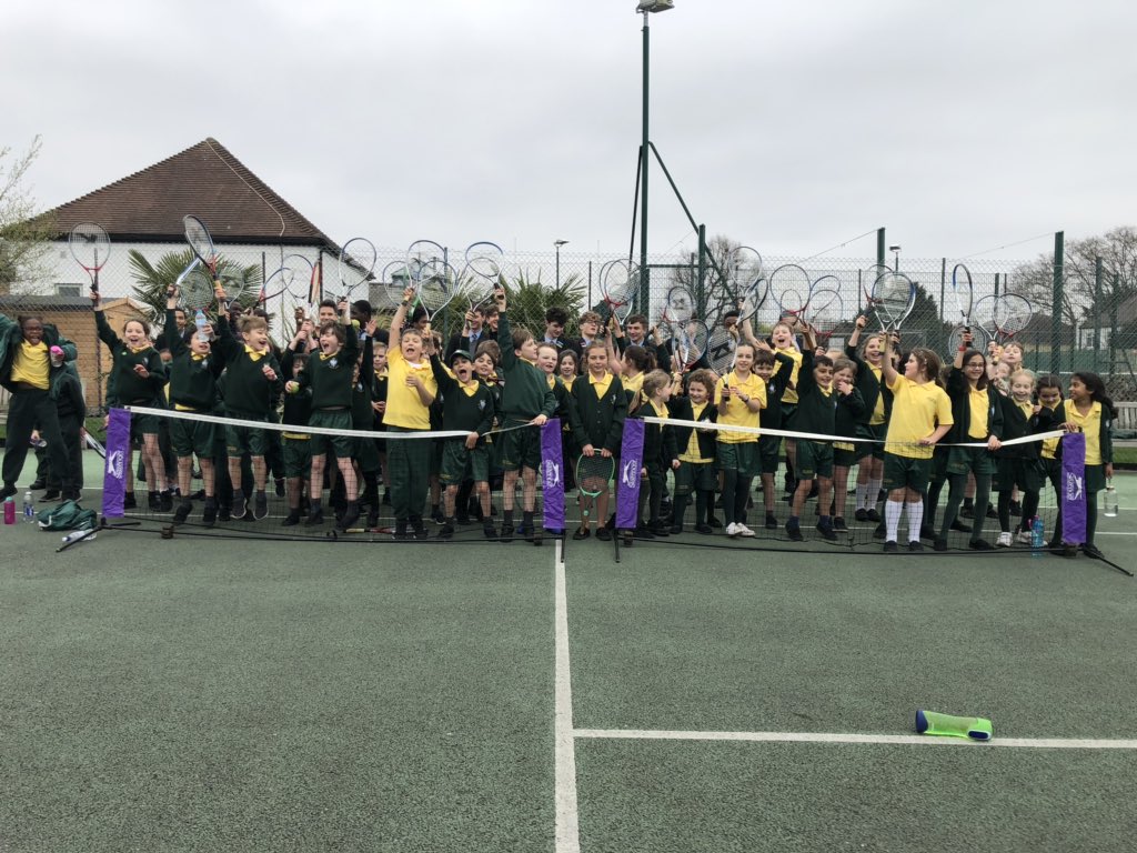 thepsdgroupuk's tweet photo. The children from #OurLadyStJohns absolutely loved our first #Tennis festival... The aim of the festivals are to inspire the children to not only be physically active but to enjoy playing sport. Great to see all the children fully engaged in playing sport! #PSD #OLSJ #Festival 🎾 https://t.co/XZJtif09uY