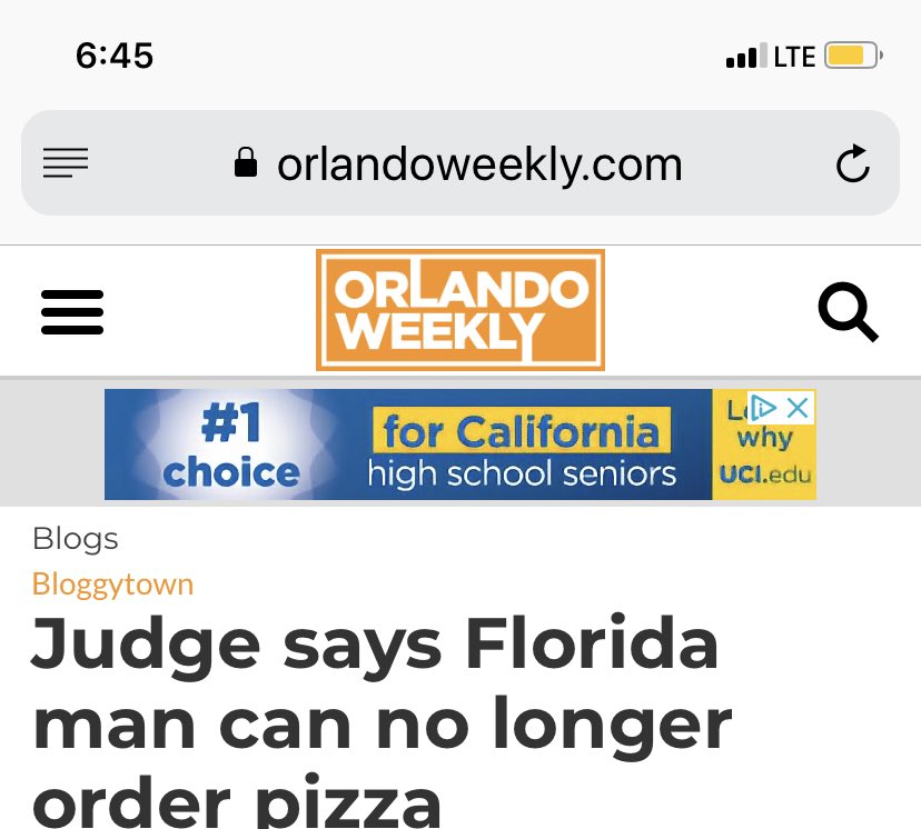 This kind of fits. #FloridaManChallege