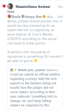 WuganBo85's tweet photo. LOL, Max actually liked this 👇
So any tech experts out there willing to support and start a petition? I'm sure there would be plenty of ppl that would sign it!
#SaveFigureSkating https://t.co/Gpj19oYp0V