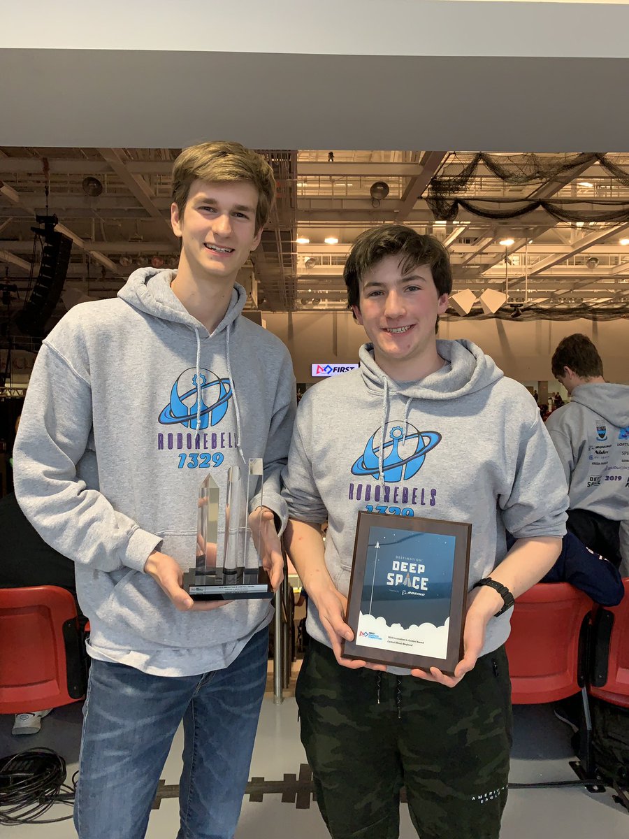 At the end of Peoria, the Roborebels won the Innovation in Control award. Congratulations to the team. See you all soon! #FIRST #rebelstogether #FRC #omgrobots