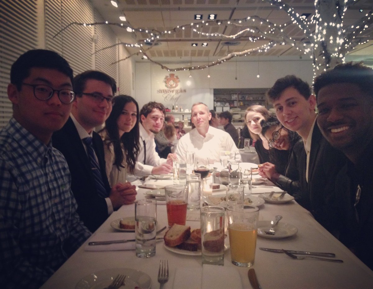 mariasdar's tweet photo. AU Model United Nations team in NYC getting cultured at a Nordic restaurant to prepare to represent Iceland at the conference this week. @DrCraigDAlbert @AugustaModelUN @AUG_VPii @AUG_OEL @AUG_Pamplin @AUG_SocSci @AUG_University https://t.co/SxJSAA1Zm5