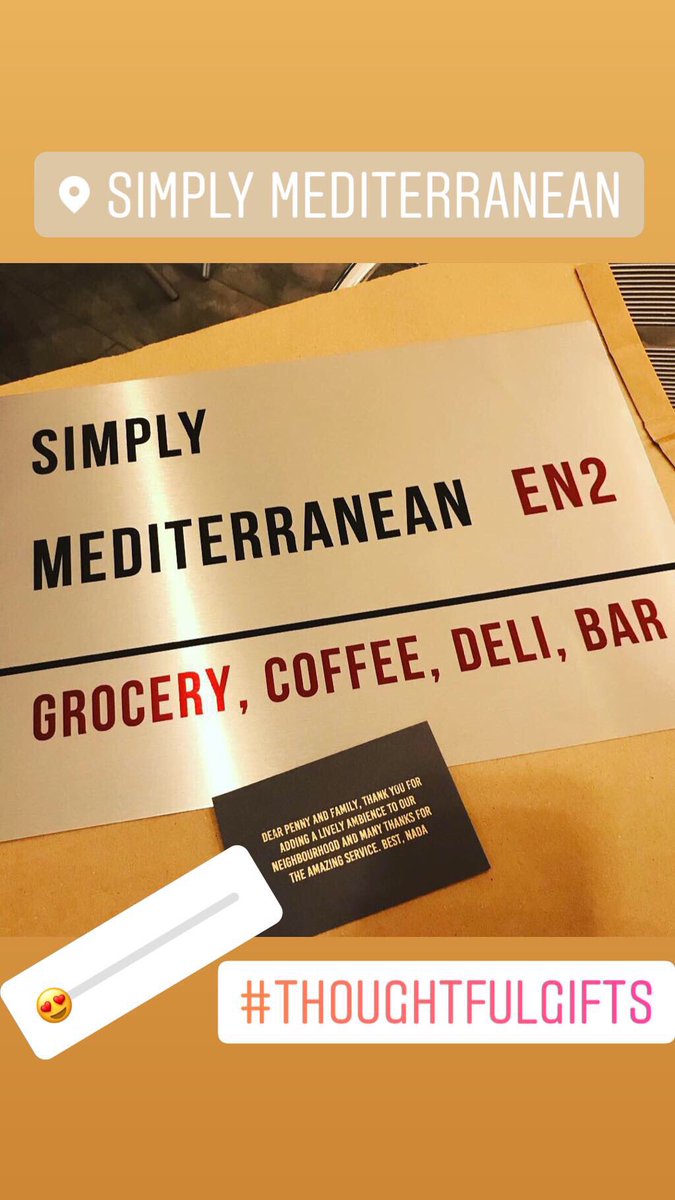 SimplyMed2017's tweet photo. When your local regular customers buy you a gift to show their appreciation #Speechless #Enfield https://t.co/IVWihrA0Av