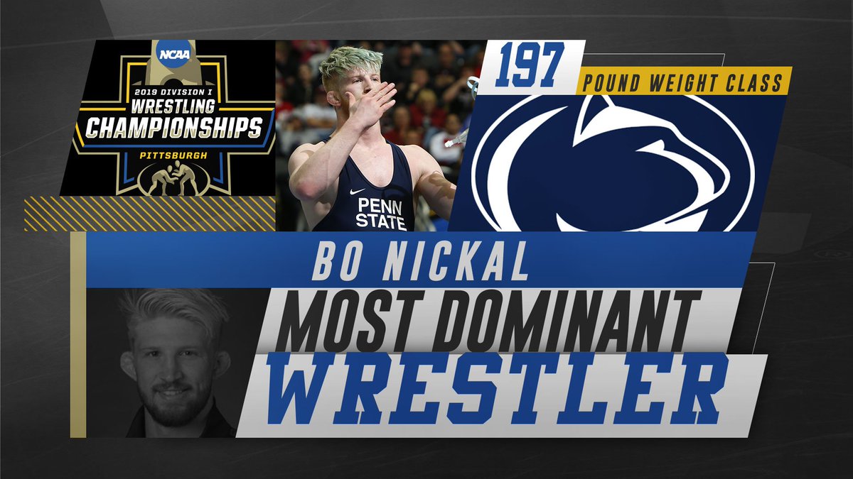 You already know! Bo Nickal has been awarded the Most Dominant Wrestler!

#NCAAWrestling