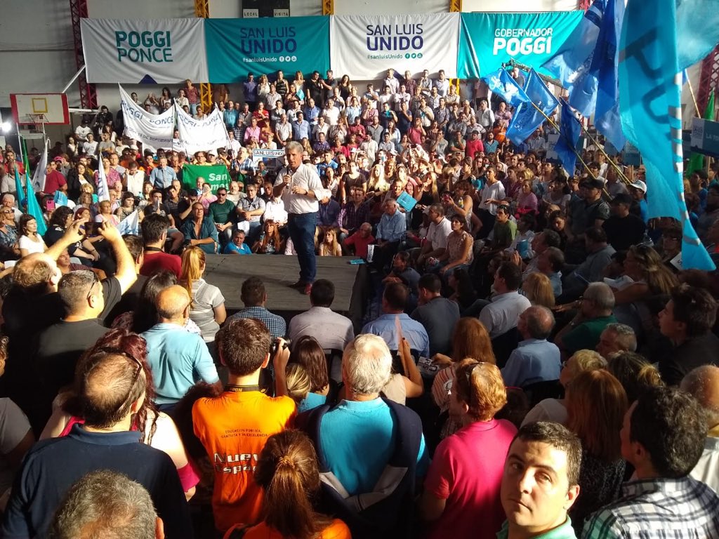 claudiojpoggi's tweet photo. SAN LUIS UNIDO largó con la campaña rumbo a las elecciones  provinciales del 16 de junio. Largamos !!!! Un emotivo acto en el estadio de la Sociedad Española !!!! https://t.co/RKh7HoshQZ