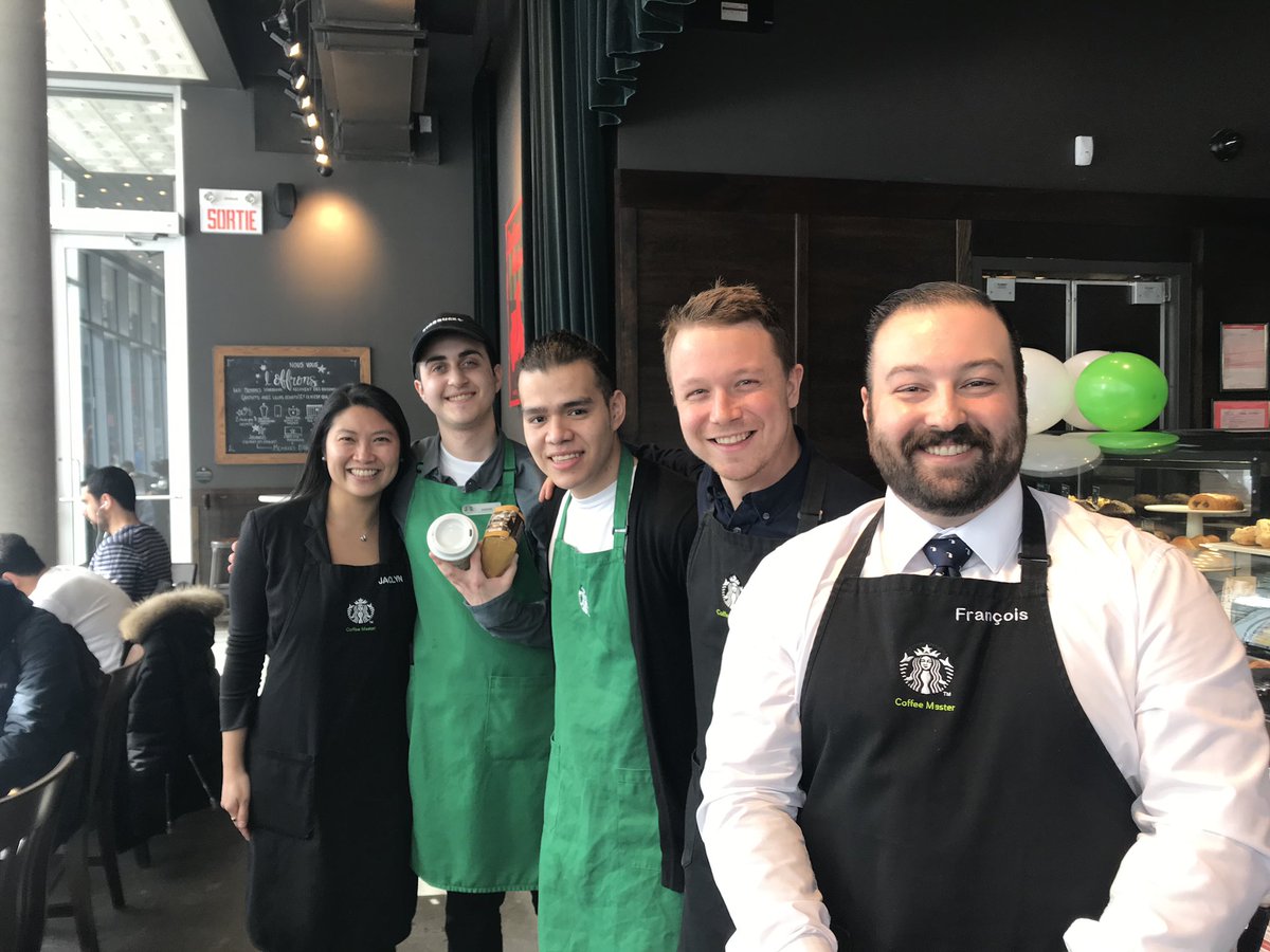 clynross's tweet photo. D2015 Barista Championship!!! My partner Justin won 😊 one very proud mama bear 🐻🥰 #tobeapartner #tobeamanager #starbuckscanada #starbucks #montreal #grateful #proud https://t.co/dVCcYxDRzI