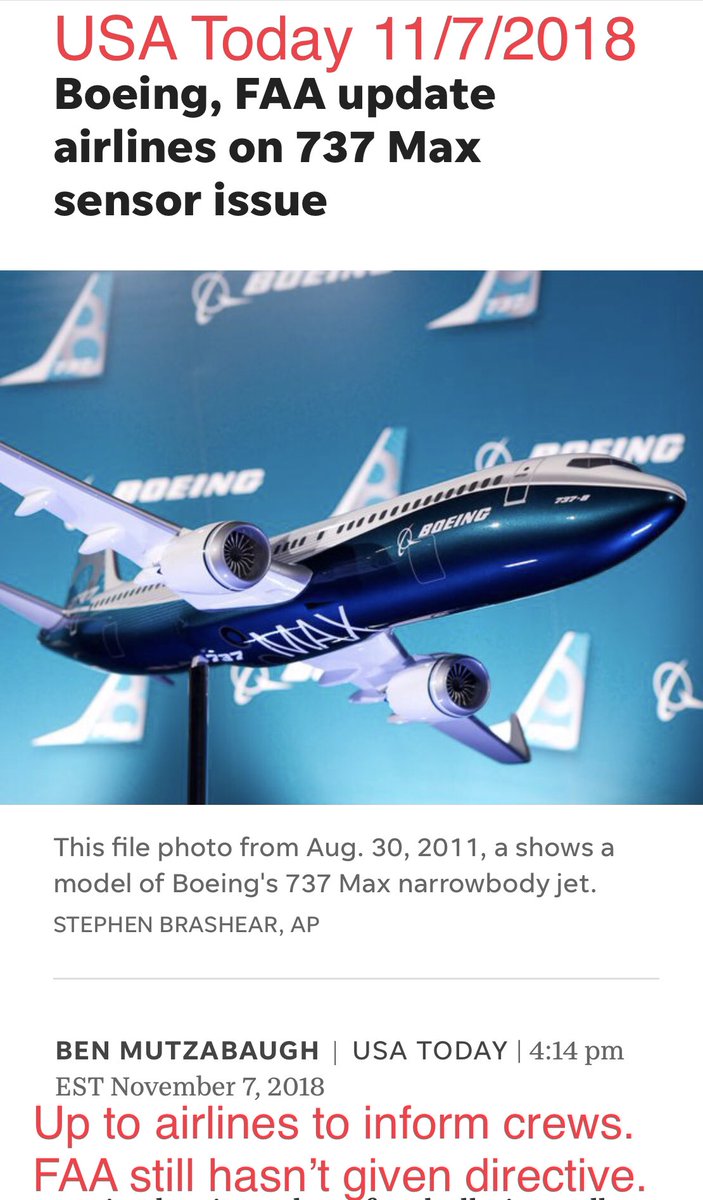 thewebbix's tweet photo. @itsreallyalexb @MaryKeithBare1 Yep. Similar if an automobile manufacturer offers a vehicle with standard  brakes inadequate for safe driving. Offers upgrade to safe brakes for a fee. Also, they don’t tell drivers the standard brakes may not be reliable. They self-certify safety too. #Boeing737Max #FAAFail https://t.co/UnGqFcr6Kd