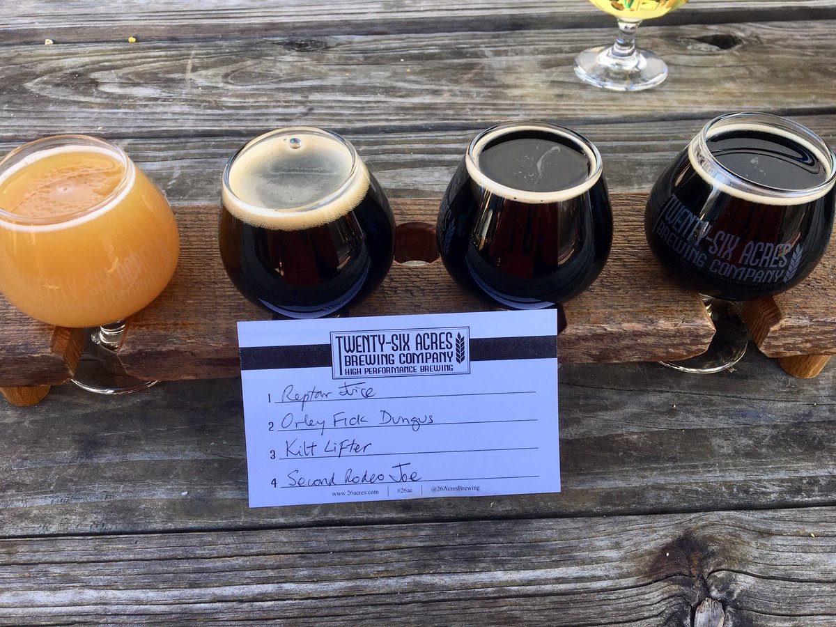 Just4BeerLovers's tweet photo. At Twenty-Six Acre brewing having a #ReptarJuice NEIPA 7.2% ABV & some flights ✈️ by @26Brewing #AwesomeBrew #SaturdayBrew https://t.co/D4vOV1Kd4Q