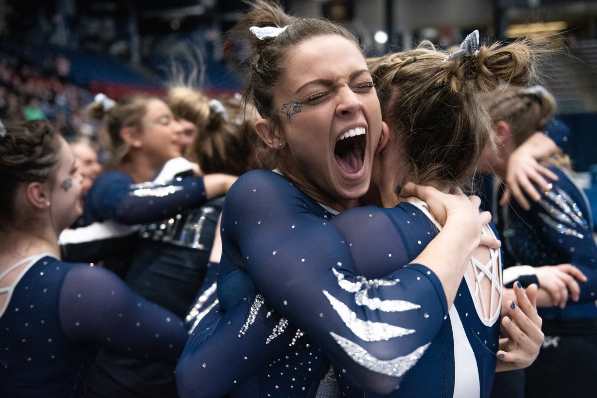 UNHWildcats's tweet photo. That championship feeling.

@UNHGymnastics #BUSINESSFINISHED 

https://t.co/m9WaIPU7qP https://t.co/NiPd4vr06q