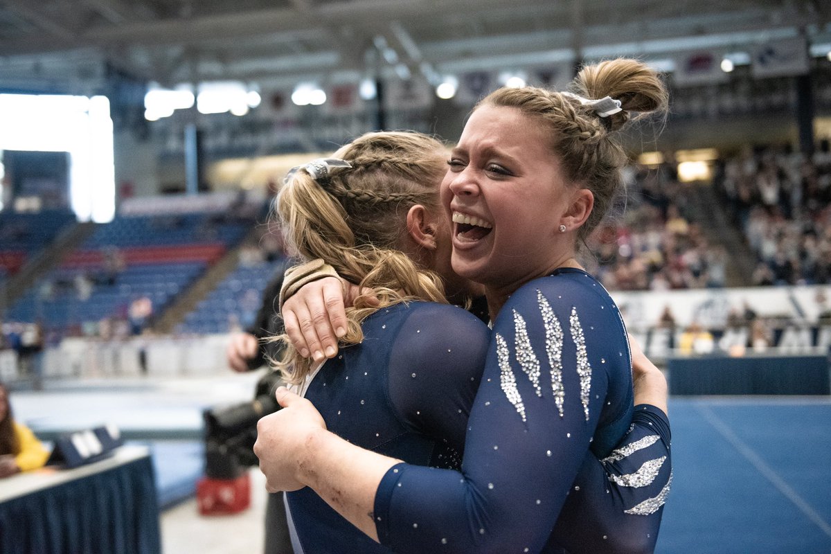 UNHWildcats's tweet photo. That championship feeling.

@UNHGymnastics #BUSINESSFINISHED 

https://t.co/m9WaIPU7qP https://t.co/NiPd4vr06q