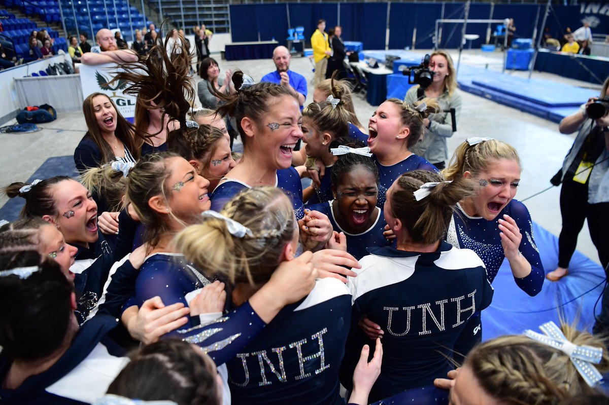 UNHWildcats's tweet photo. That championship feeling.

@UNHGymnastics #BUSINESSFINISHED 

https://t.co/m9WaIPU7qP https://t.co/NiPd4vr06q