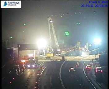HighwaysWMIDS's tweet photo. #M6 Southbound from J14 #Staffordnorth to J13 #Staffordsouth  Burton Bridge is no more, now for the mammoth clean up https://t.co/MasqvfI8ra