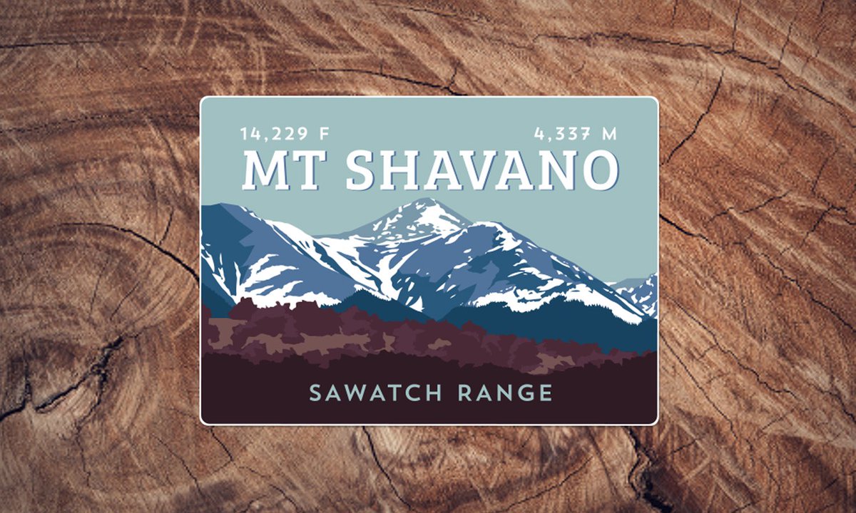 HinterlandShop's tweet photo. Check out our new Mount Shavano illustration!
.
Available now as a sticker and magnet.
#colorado #14er #hiking #mountains #shavano #sawatch #design #illustration #takeyouradventurehome https://t.co/wTyFt6pa2U
