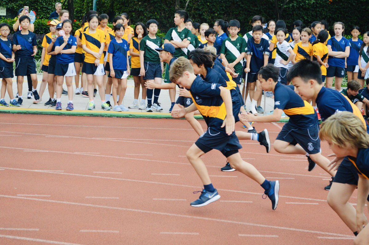 HHKSShackleton's tweet photo. On your mark, get set, go! Flashback to the Year 6 #boysofshackleton 100m race at #SportsDay2019 on Friday as our best sprinters show their mettle! #boysofhonour #boysofresilience @HarrowHKSport @Harrow_HK @HeadHarrowHK https://t.co/tWVYrEV507