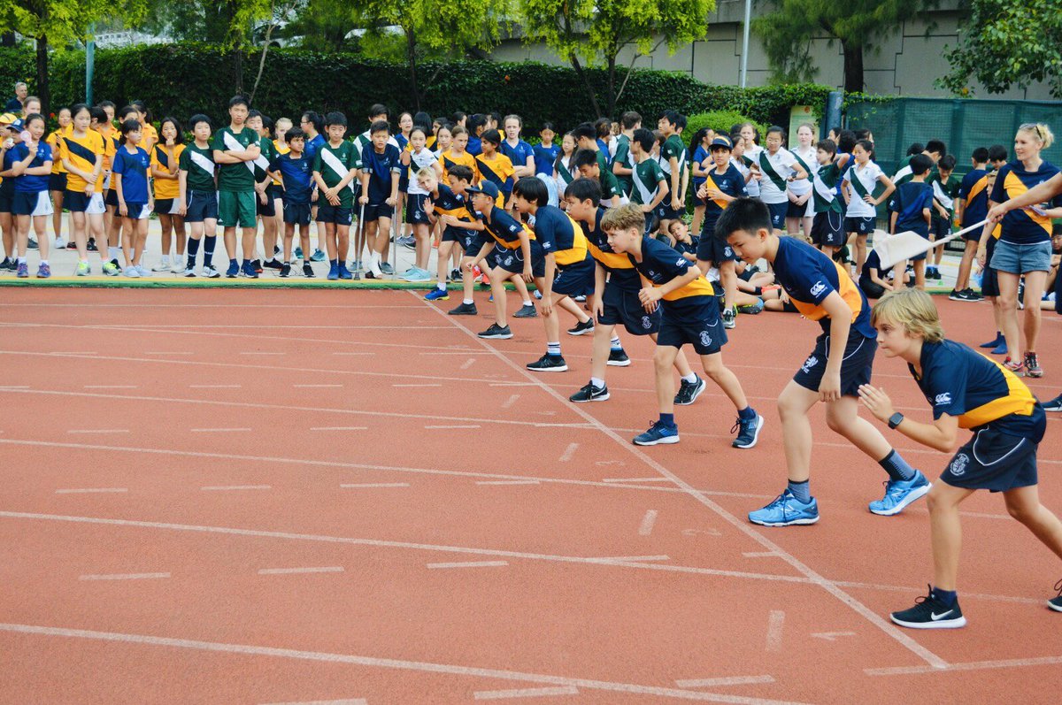 HHKSShackleton's tweet photo. On your mark, get set, go! Flashback to the Year 6 #boysofshackleton 100m race at #SportsDay2019 on Friday as our best sprinters show their mettle! #boysofhonour #boysofresilience @HarrowHKSport @Harrow_HK @HeadHarrowHK https://t.co/tWVYrEV507
