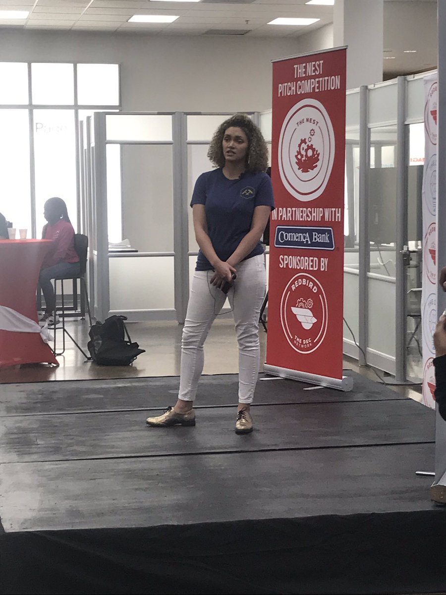 ComericaBank's tweet photo. #BrassTacksCollective made the first @RedbirdEC #TheNestPitch presentation of the evening. #ComericaCares #GrowSouth #TheDEC https://t.co/cGpJ30FqB3