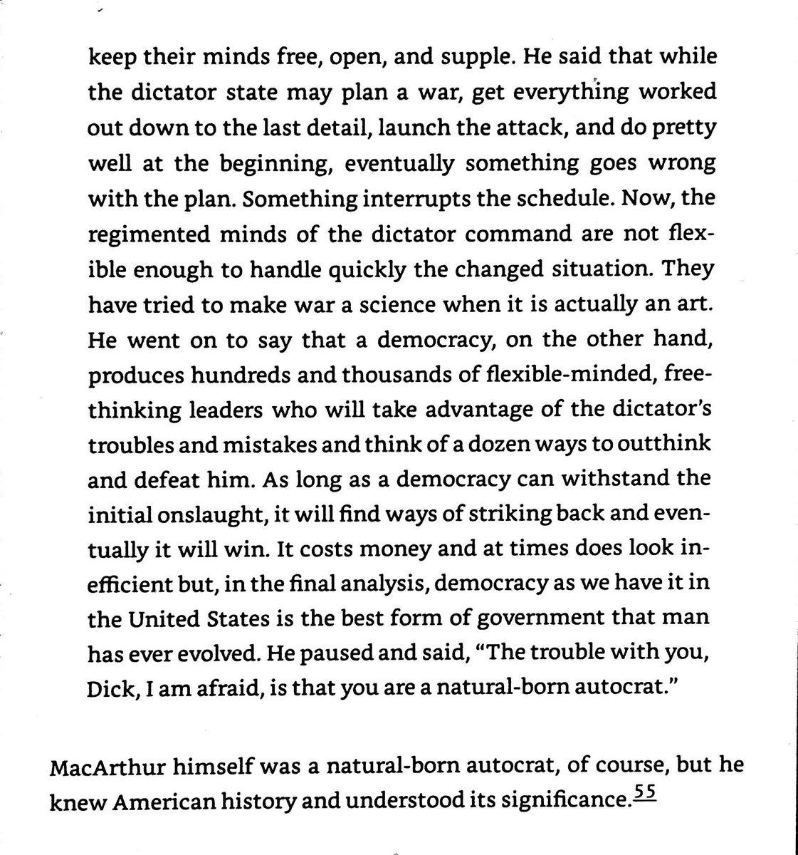 MacArthur’s reactionary staff and their leader’s reasons for supporting democracy