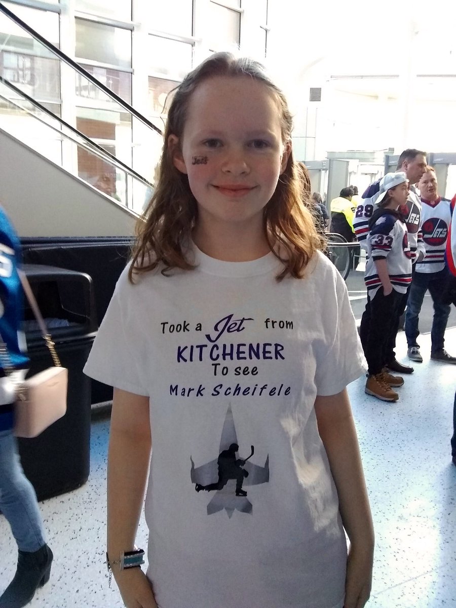 @NHLJets any chance of a game puck for my friend Piper and her mom @AmyInJetsLand who are the game tonight from Ontario? #gojetsgo #NSHvsWPG #nhljets