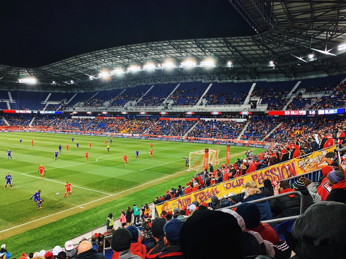 A rare occasion to find myself actually *sitting* in a seat. #RBNYvORL