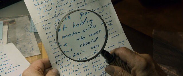 TheCinesthetic's tweet photo. Letters in Zodiac (2007) dir. David Fincher https://t.co/jACAO3MMkV